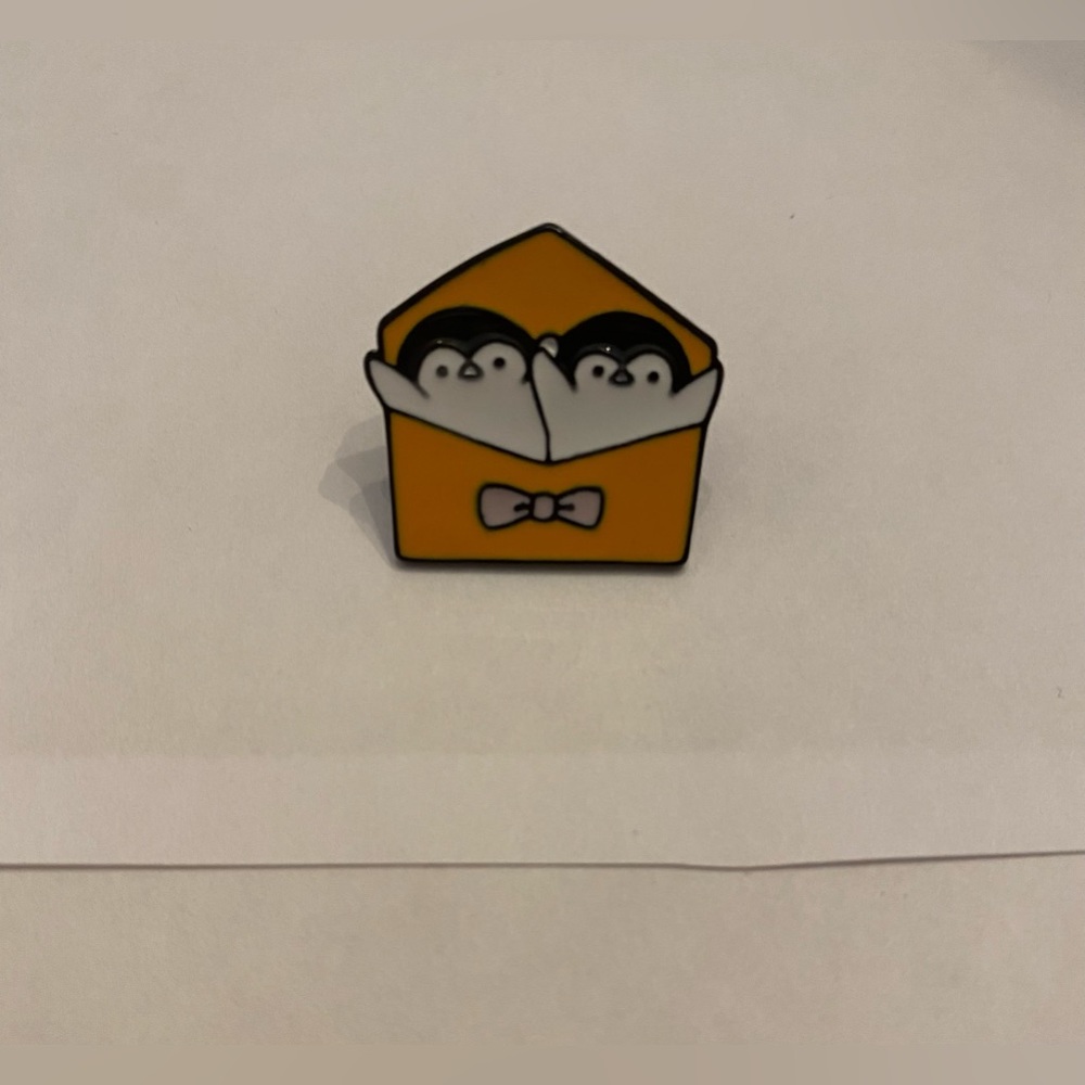 Love Letter Penguins Pin.